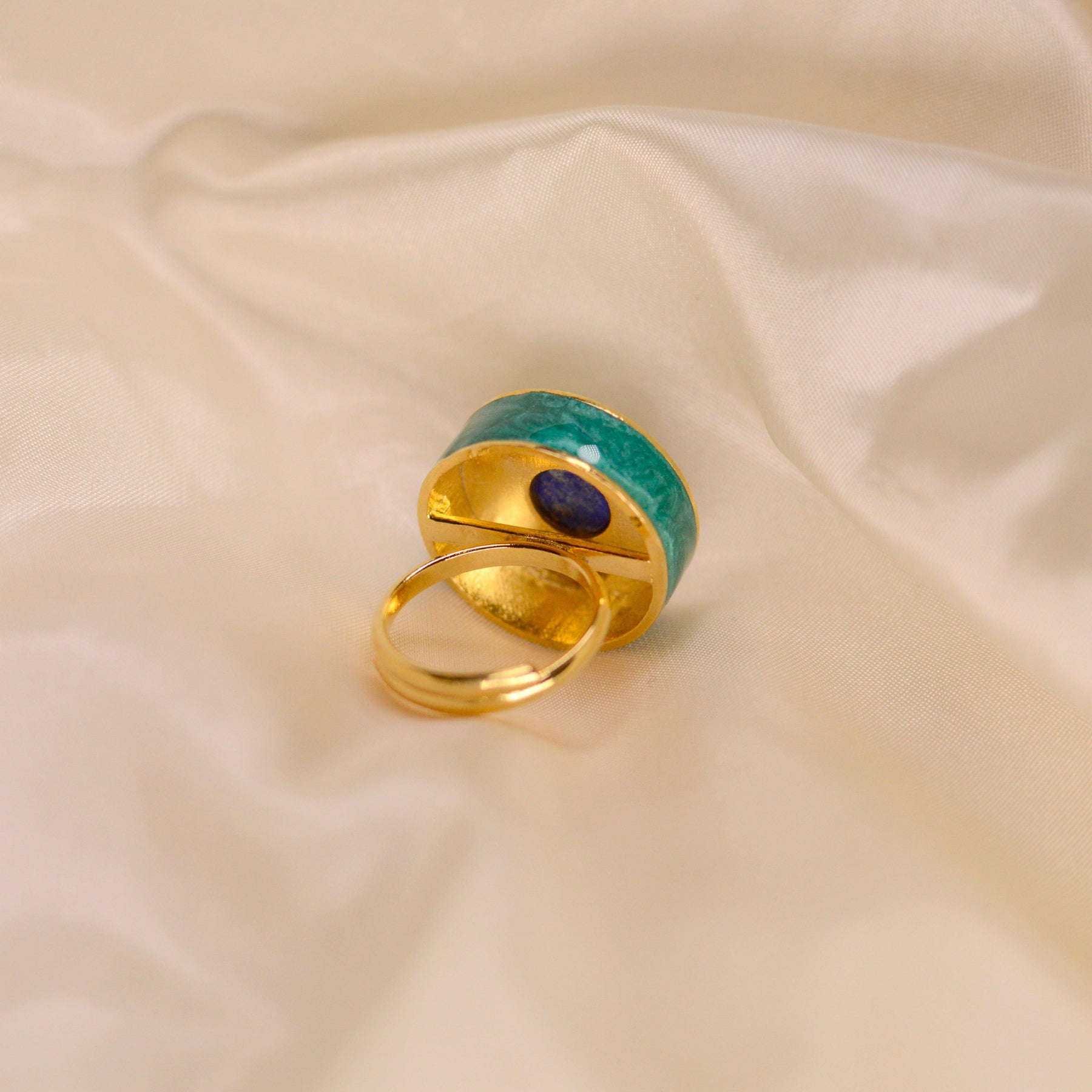 Circin Rings Buy Gold Plated Brass and Enamel Circe Ring – Red Dot Jewels