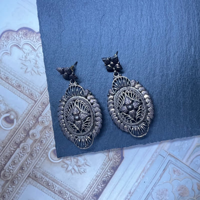 black earrings