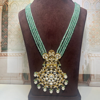 Jade Green Kundan Mala Set
