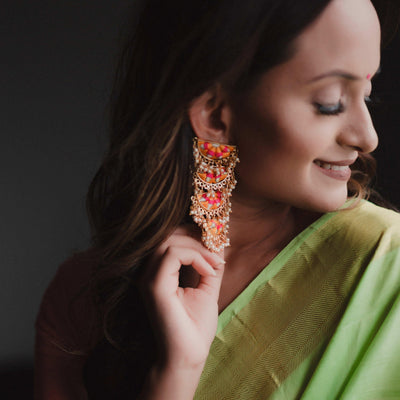 Puja Mandala Earrings Earrings RedDot Jewels 