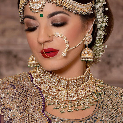 Kundan Set Green