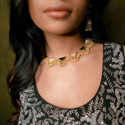 Monochrome Triangle Necklace