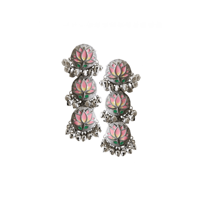 Pink Lotus Dangler Earrings