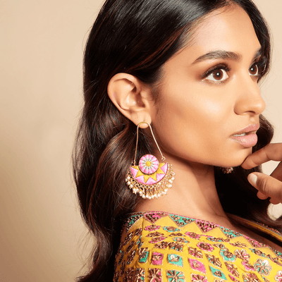 Cradle Moon Mandala Earrings