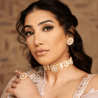 Daisy Kundan Studs Large
