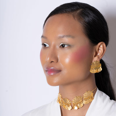 GOLDEN LOTUS CHOKER SET