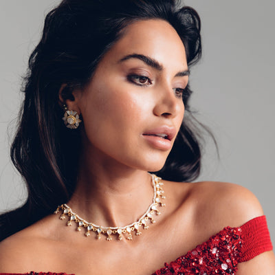 Kundan Teardrop Necklace
